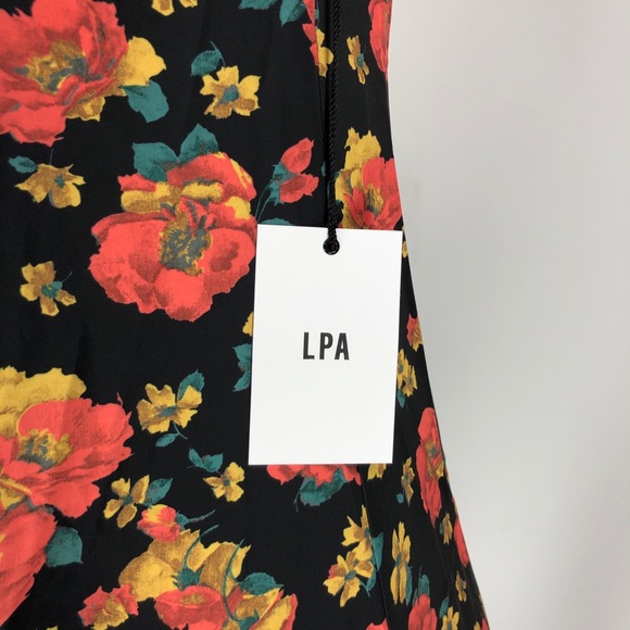 LPA Button Up Slip Dress In Rose Garden - Picture 12 of 15